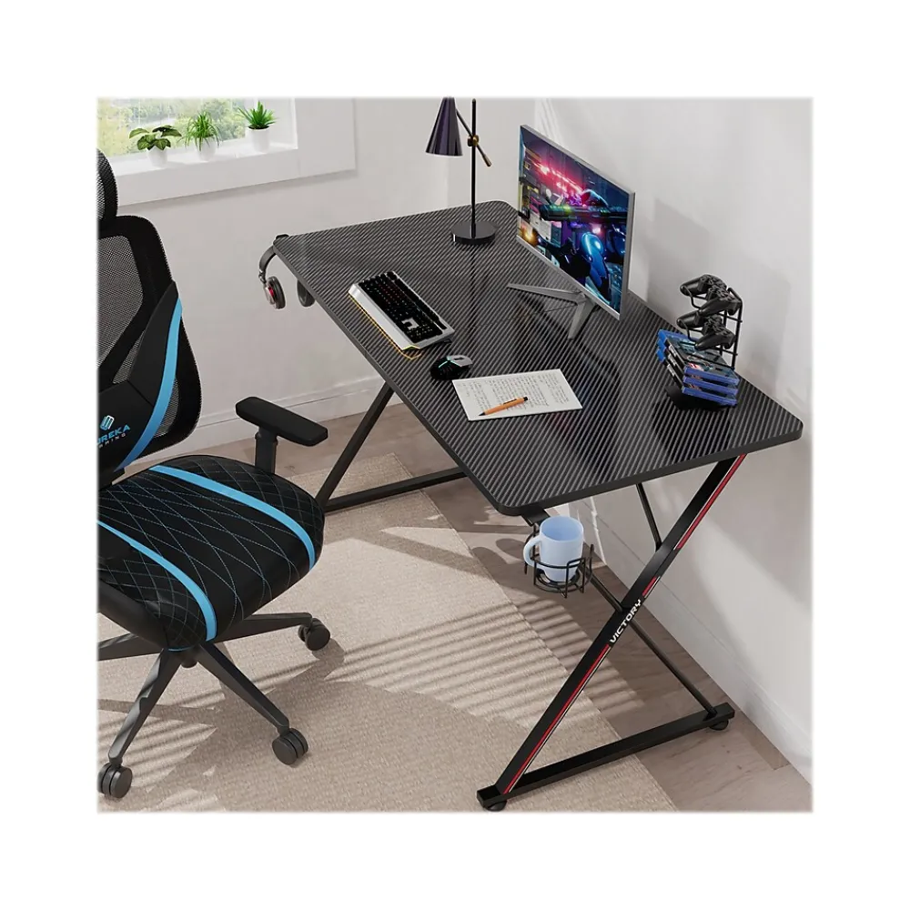 Computer Desks*Eureka Ergonomic 47" Computer Gaming Desk, Black (GD0072-BK)