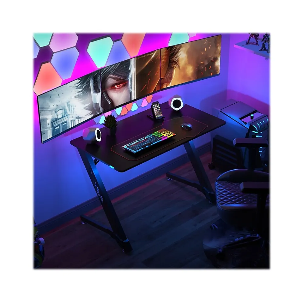 Computer Desks*Eureka Ergonomic 43"W Computer Gaming Desk, Black (GD0038-BK)