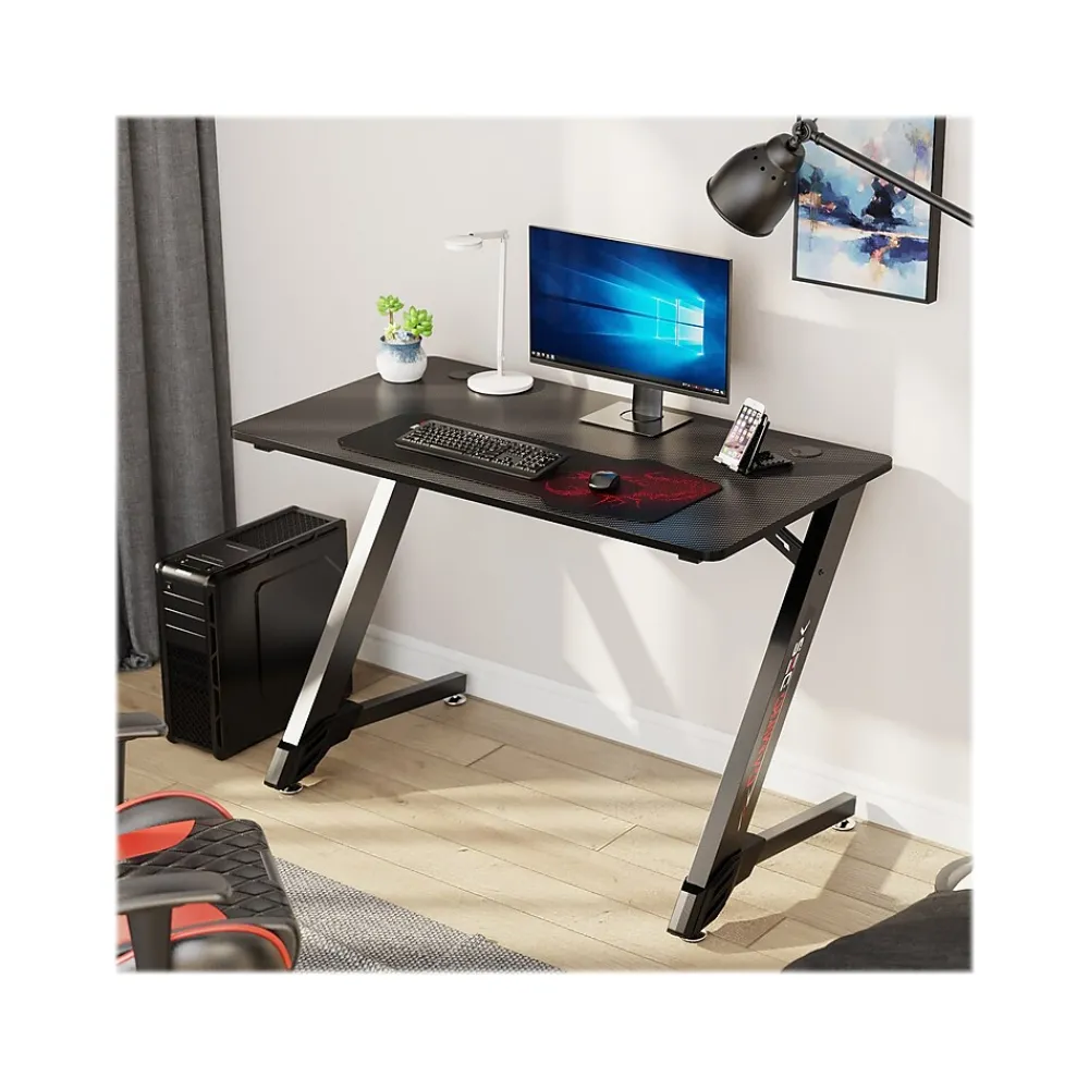 Computer Desks*Eureka Ergonomic 43"W Computer Gaming Desk, Black (GD0038-BK)