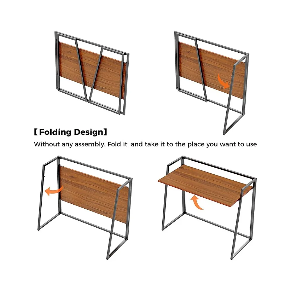 Office Desks*Eureka Ergonomic 41"W Computer Desk, Cherry (CD004)