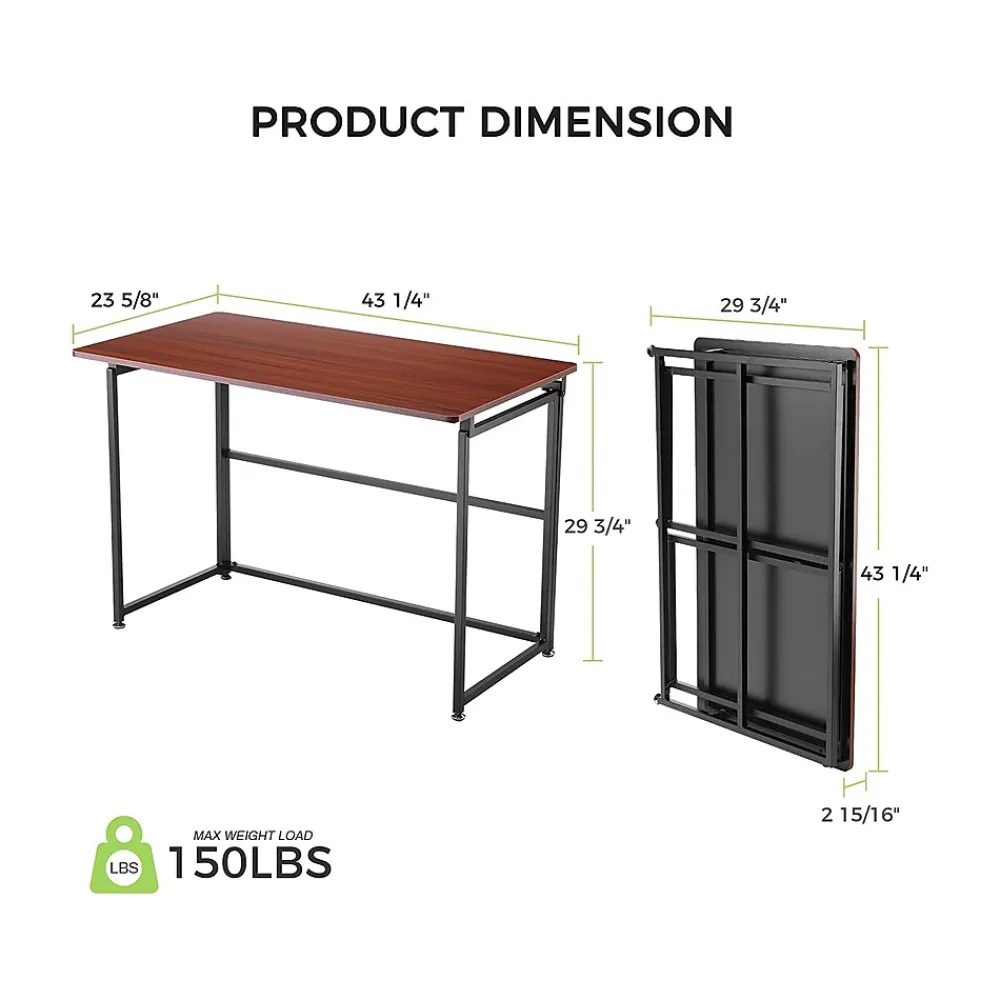 Office Desks*Eureka Ergonomic 43"W Computer Desk, Teak (CD006)