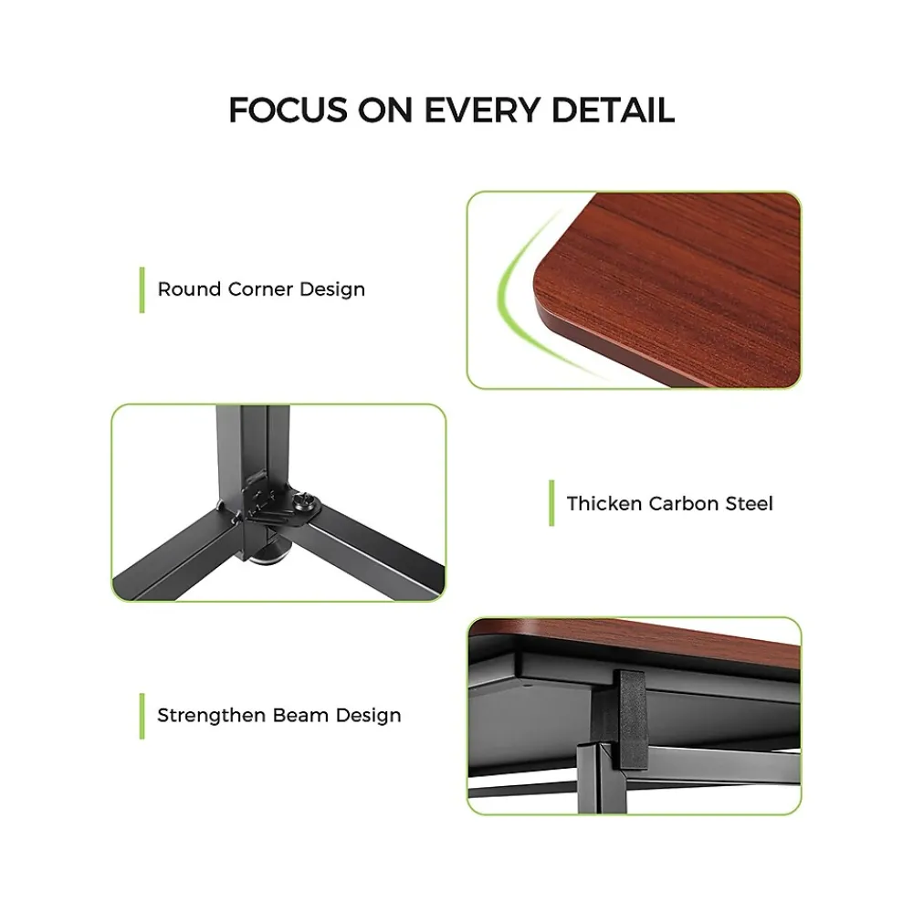 Office Desks*Eureka Ergonomic 43"W Computer Desk, Teak (CD006)
