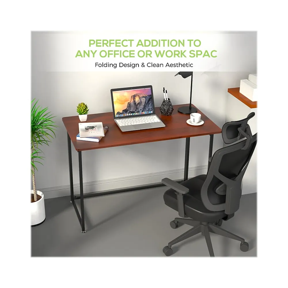 Office Desks*Eureka Ergonomic 43"W Computer Desk, Teak (CD006)