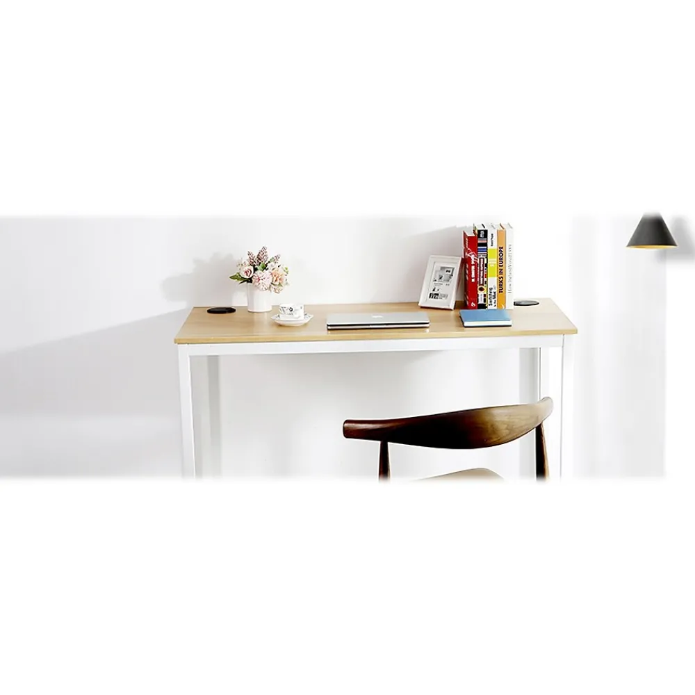Office Desks*Eureka Ergonomic 47"W Writing Desk, White Woodgrain (CD012)