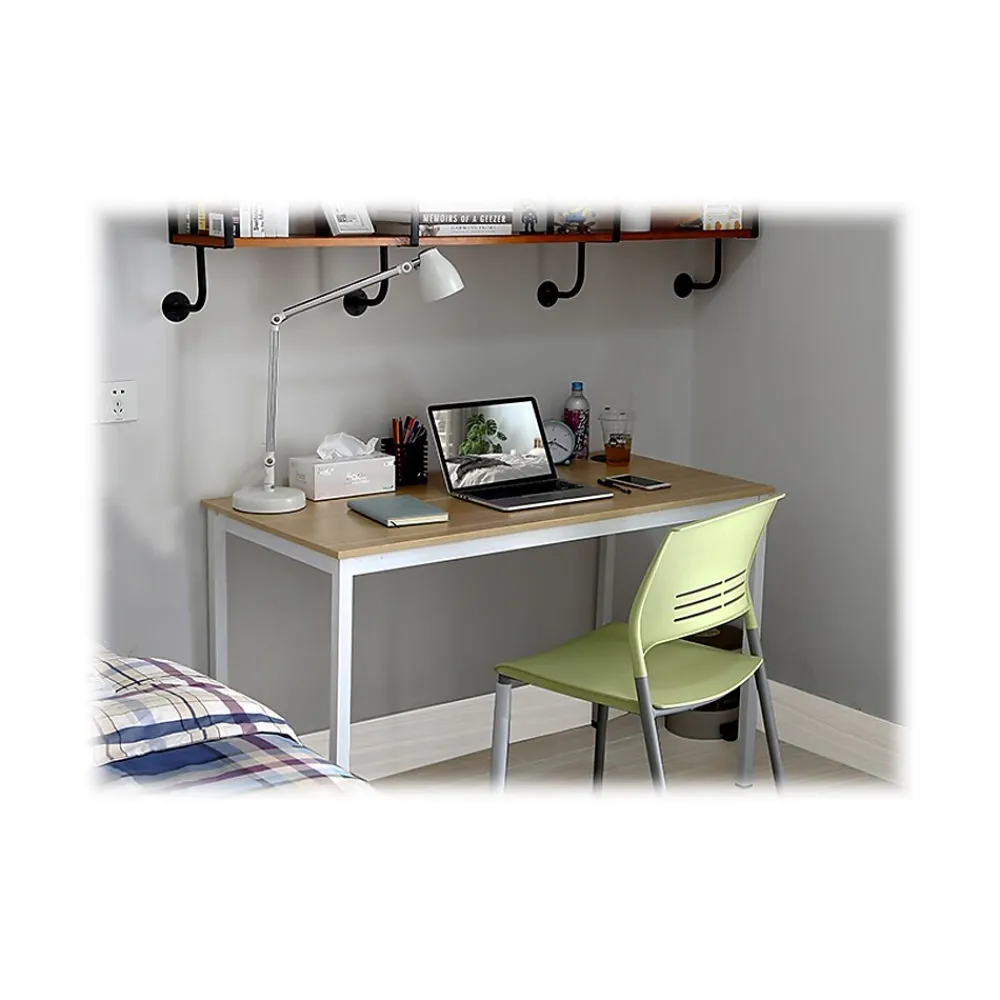 Office Desks*Eureka Ergonomic 47"W Writing Desk, White Woodgrain (CD012)