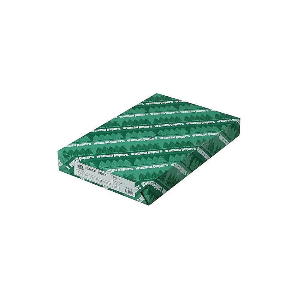 Card Stock*Exact Vellum Bristol 110 lb. Cardstock Paper, 11" x 17", White, 250 Sheets/Pack (WAU40414)