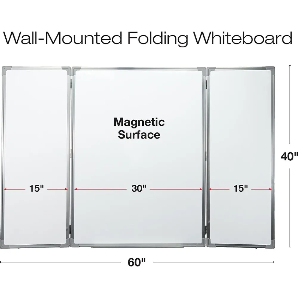 Dry Erase*Excello Global Products Magnetic Dry-Erase Folding Whiteboard, 40" x 60" (EGP-HD-0482)