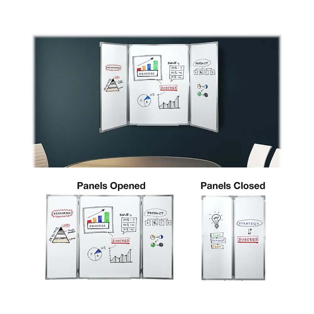 Dry Erase*Excello Global Products Magnetic Dry-Erase Folding Whiteboard, 40" x 60" (EGP-HD-0482)