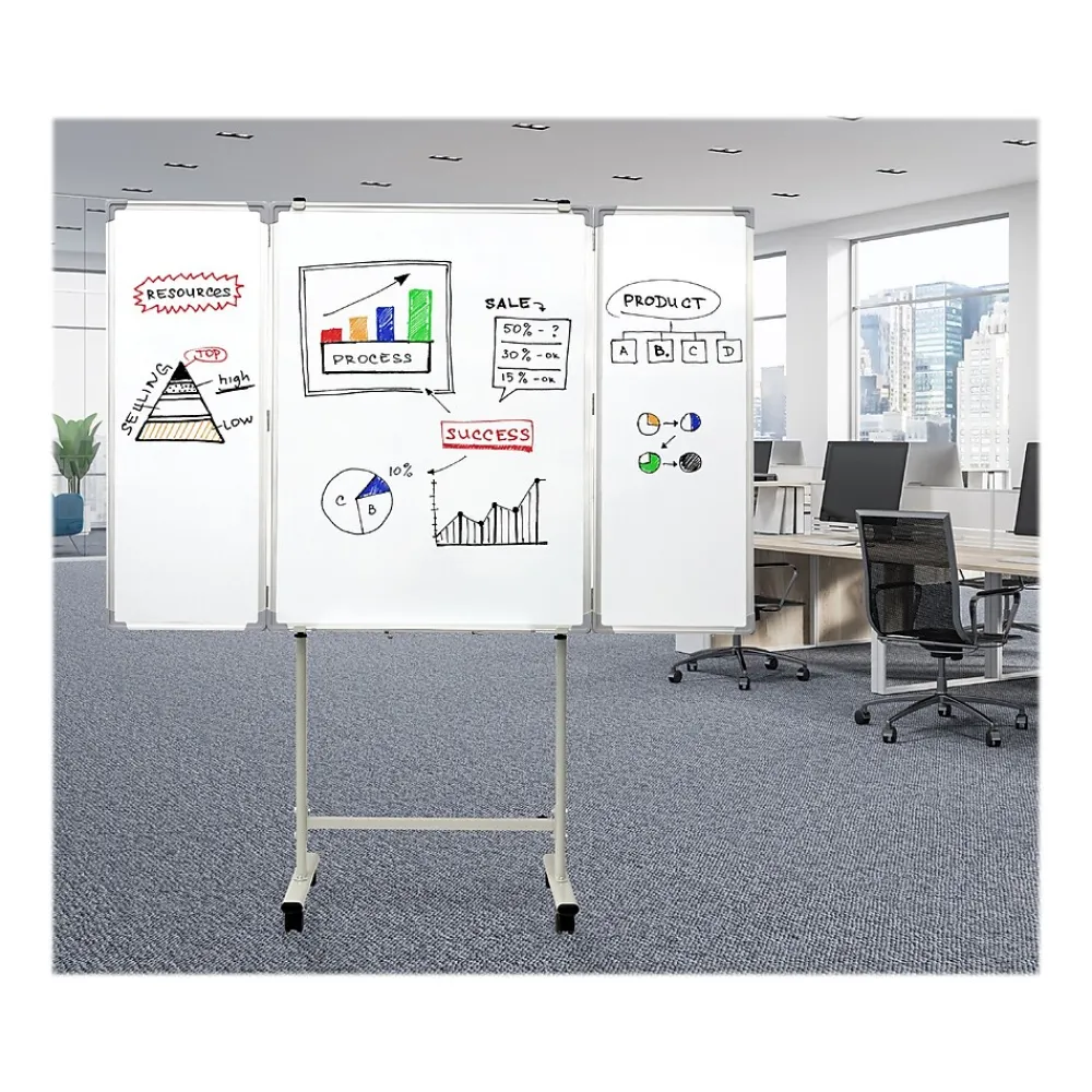 Dry Erase*Excello Global Products Magnetic Mobile Folding Dry-Erase Whiteboard, 40" x 30" (EGP-HD-0482-RW)