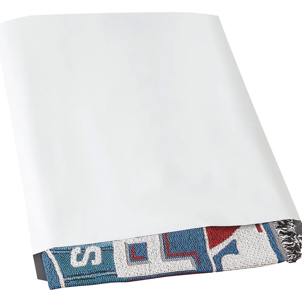 New Partners Brand Expansion Poly Mailers, White, 20" x 24" x 4", 100/Case (EPM20244)