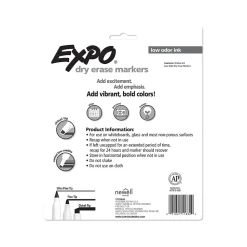 Markers|Expo Dry-Erase Marker, Chisel Tip, Black, 8/Pack (1980443)