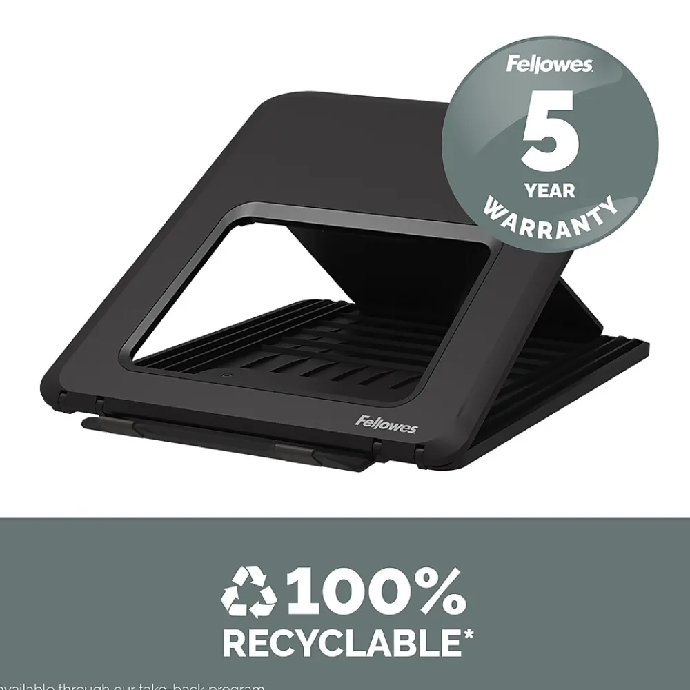 Breyta Collection 9.25" x 10.55" Adjustable Plastic Laptop Stands, (100098500)<Fellowes Outlet