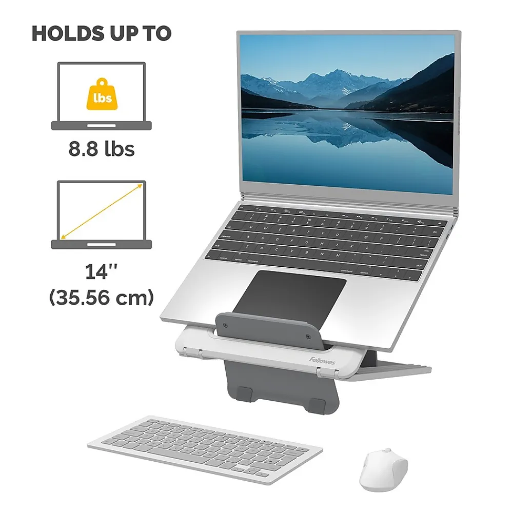 Breyta Collection 9.25" x 10.55" Adjustable Plastic Laptop Stands, (100098501)<Fellowes Hot
