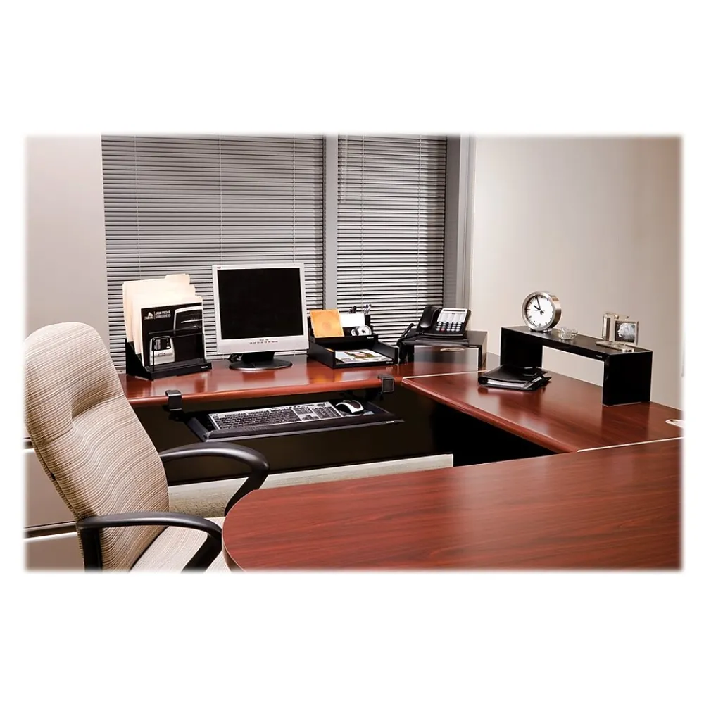 New Fellowes Designer Suites Desk Shelf, Holds Up to 30 lbs., Black (8038801)