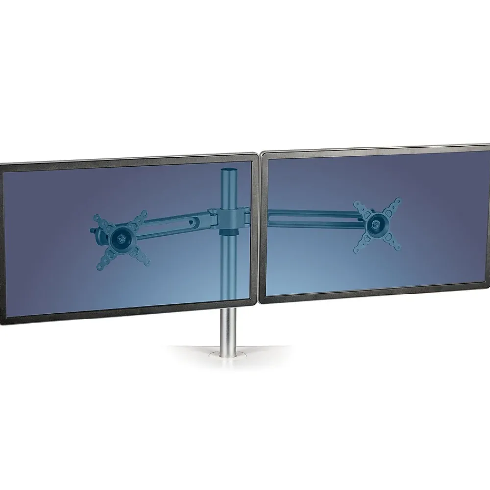Fellowes Lotus Adjustable Monitor Arm, Up to 27", Silver (8042901)
