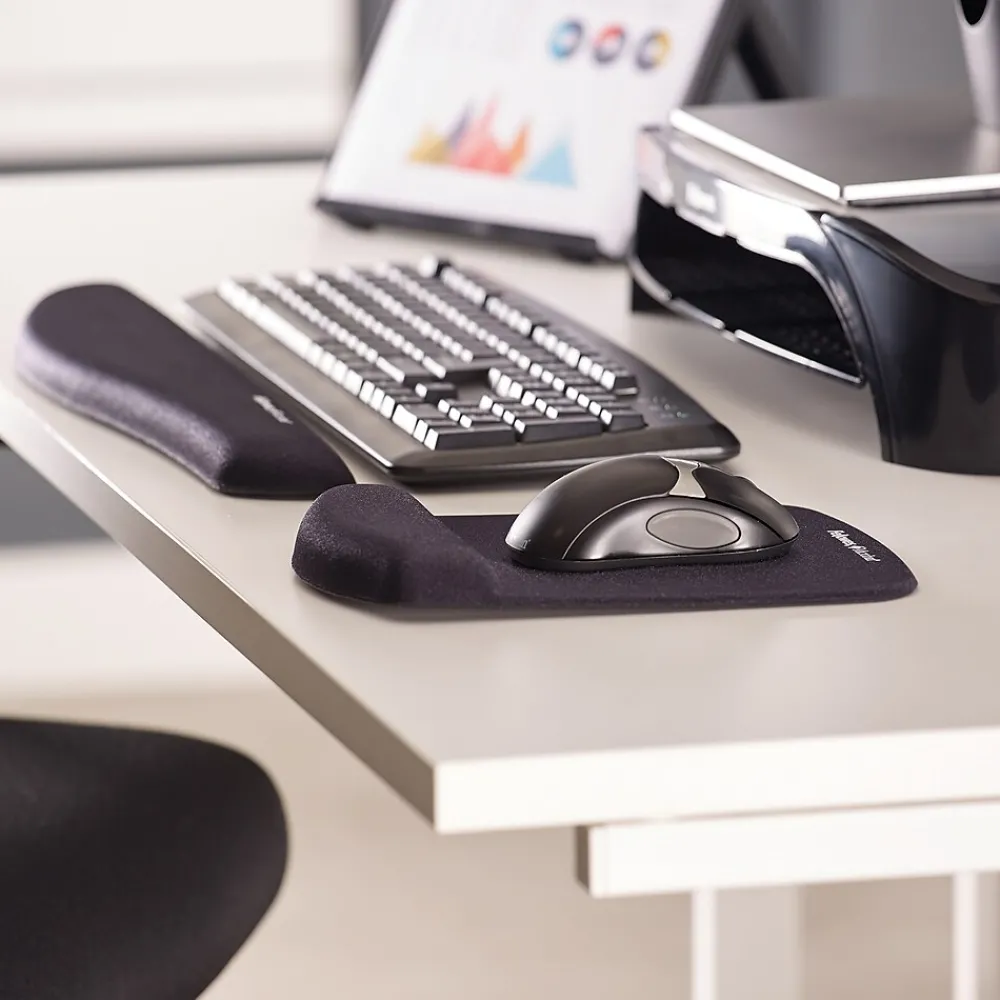 Best Fellowes PlushTouch Wrist Rest with Microban, (9252101) Black
