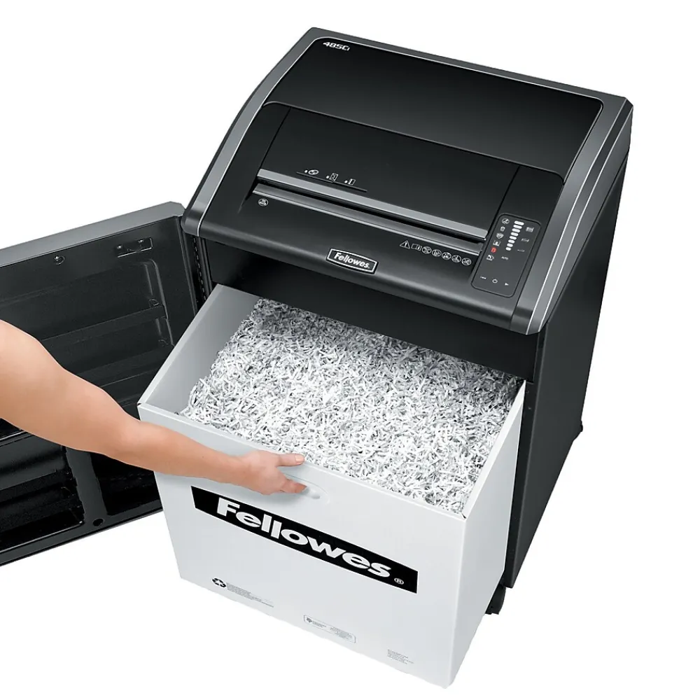 Clearance Fellowes Powershred 485i 38-Sheet Strip-Cut Industrial Shredder (38480)
