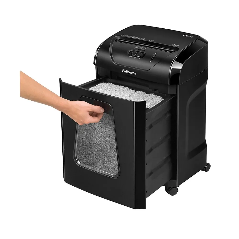 Clearance Fellowes Powershred 60MC 10 Sheet Micro-Cut Personal Shredder (4921002)
