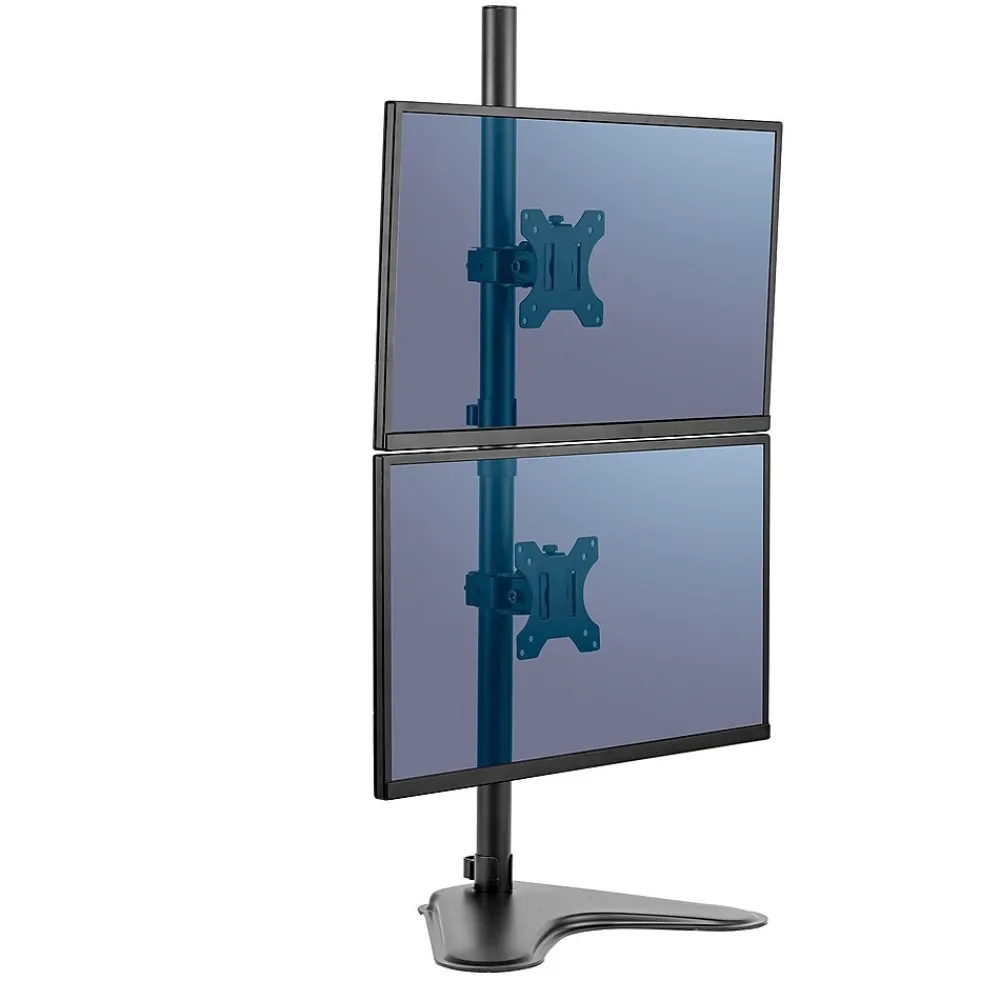 Outlet Fellowes Professional Series Freestanding Dual Stacking Monitor Arm, Up to 32", Black (8044001)