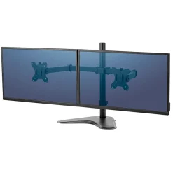Outlet Fellowes Professional Series Free-standing Dual Horizontal Monitor Arm, Up to 27", Black (8043701)