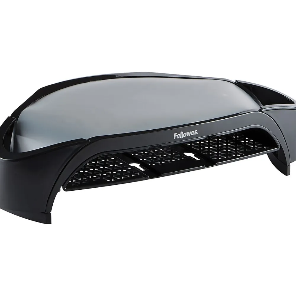 Clearance Fellowes Smart Suites Monitor Riser Plus, Adjustable, Up to 21", Black (8020801)