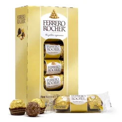Ferrero Rocher Assorted Hazelnut Milk Chocolate Truffle, 1.3 oz., 12/Pack (220-02059)