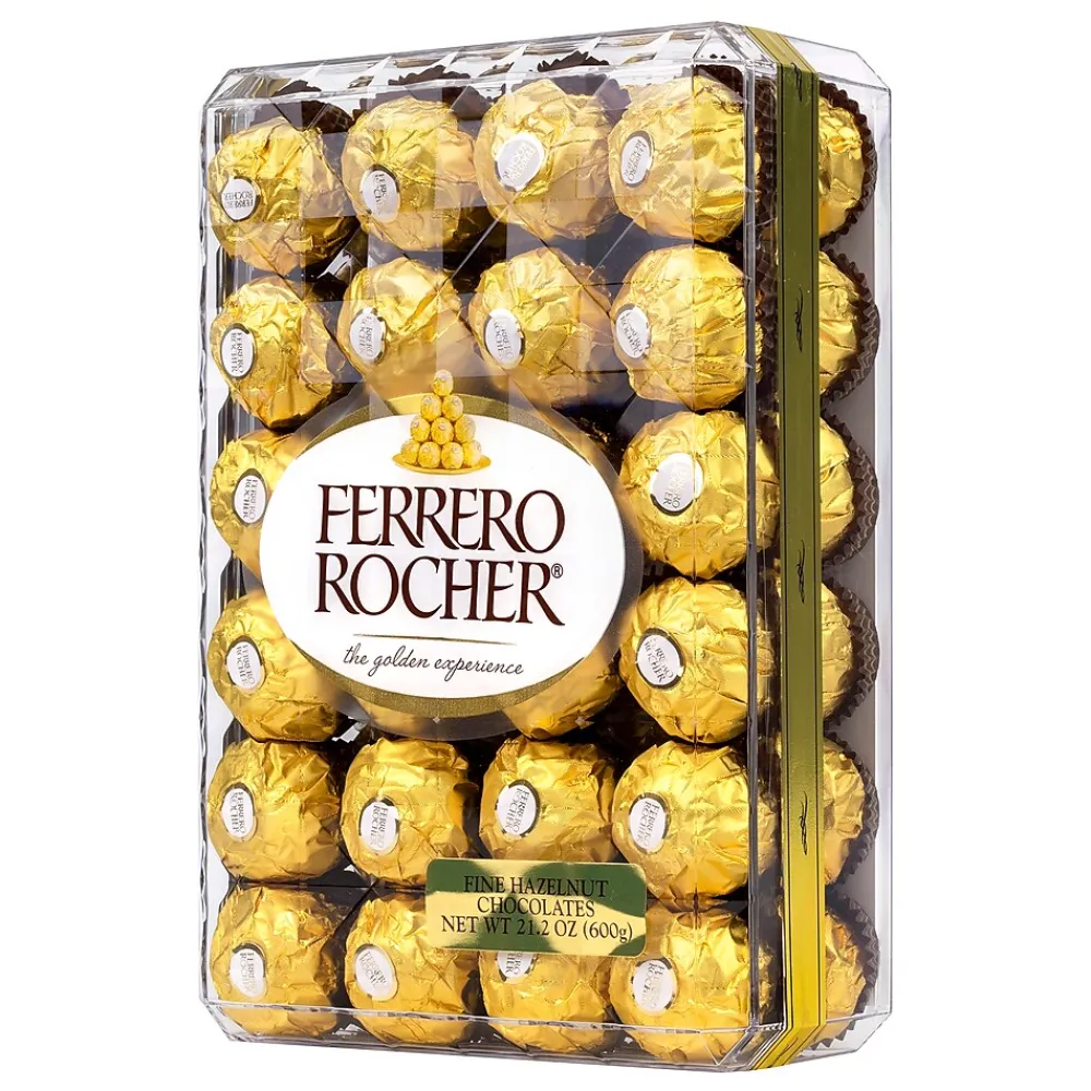Ferrero Rocher Diamond Box Hazelnut Milk Chocolate Pieces, 48/Box (241-00015)