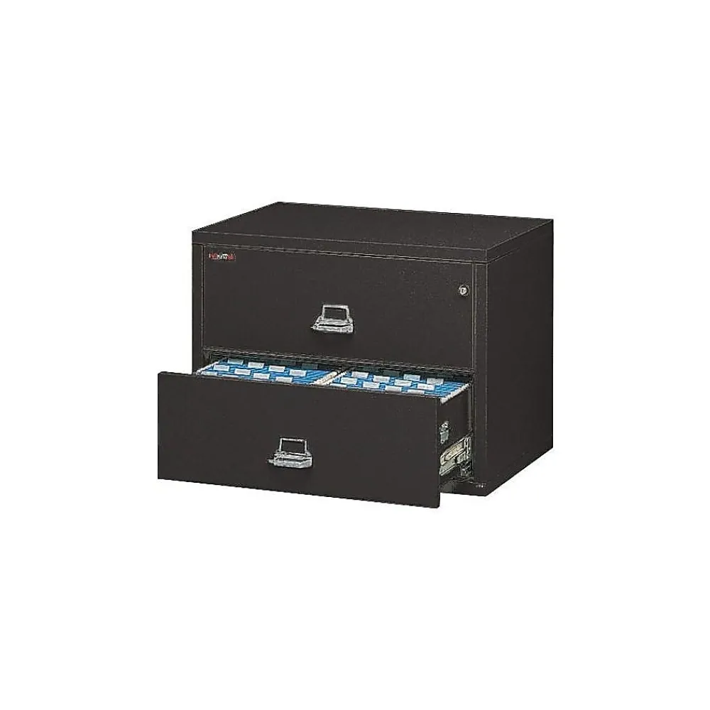 File Cabinets*FireKing Classic 2-Drawer Lateral File Cabinet, Fire Resistant, Letter/Legal, Black, 31.19"W (2-3122-CBL)