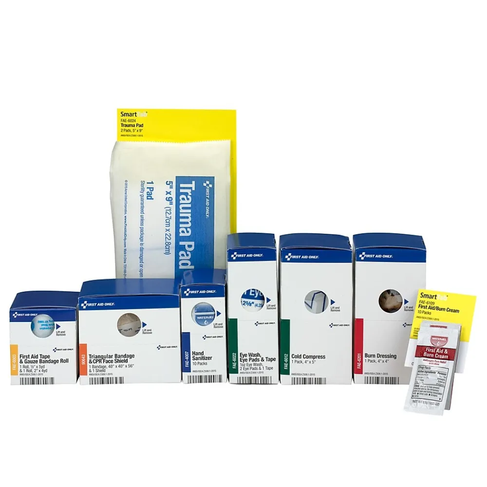 SmartCompliance First Aid Only ANSI 2015 Retro Medium Food Service Metal First Aid Kit Refill for up to 25 People (90747)