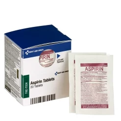 First Aid Only Aspirin Pain Reliever, 325 mg, 2 Tablets/Packet, 10 Packets/Box (FAE-7004)<SmartCompliance Outlet