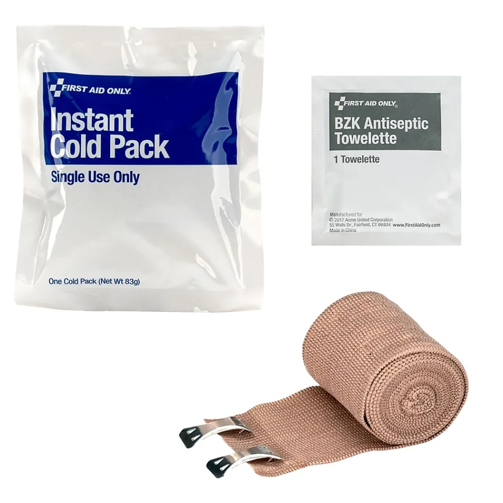 First Aid Only Bumps and Bruises Care Kit,3 Pieces, 25 Packs/Carton (91577)