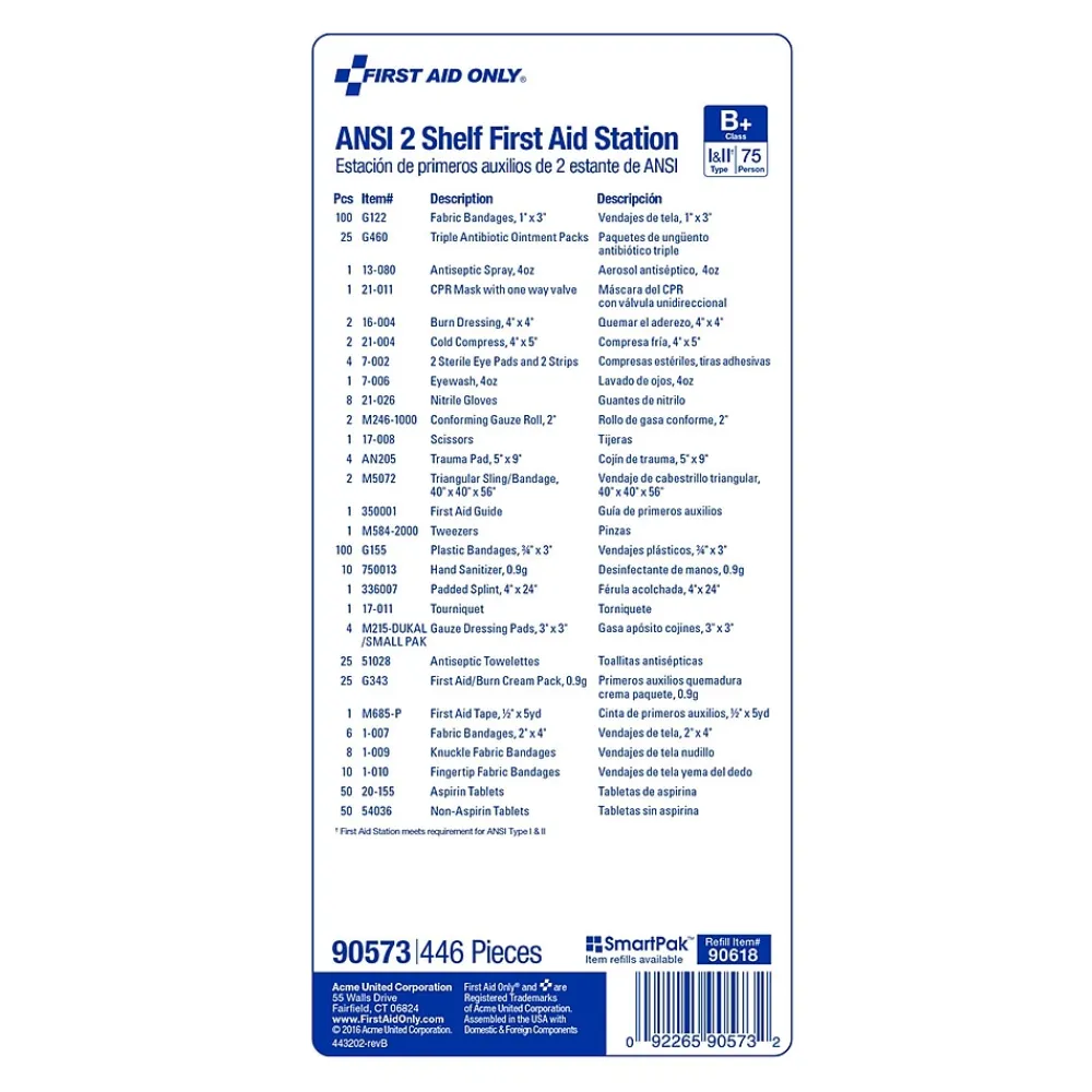 First Aid Only First Aid Kits, 446 Pieces, White (90573)