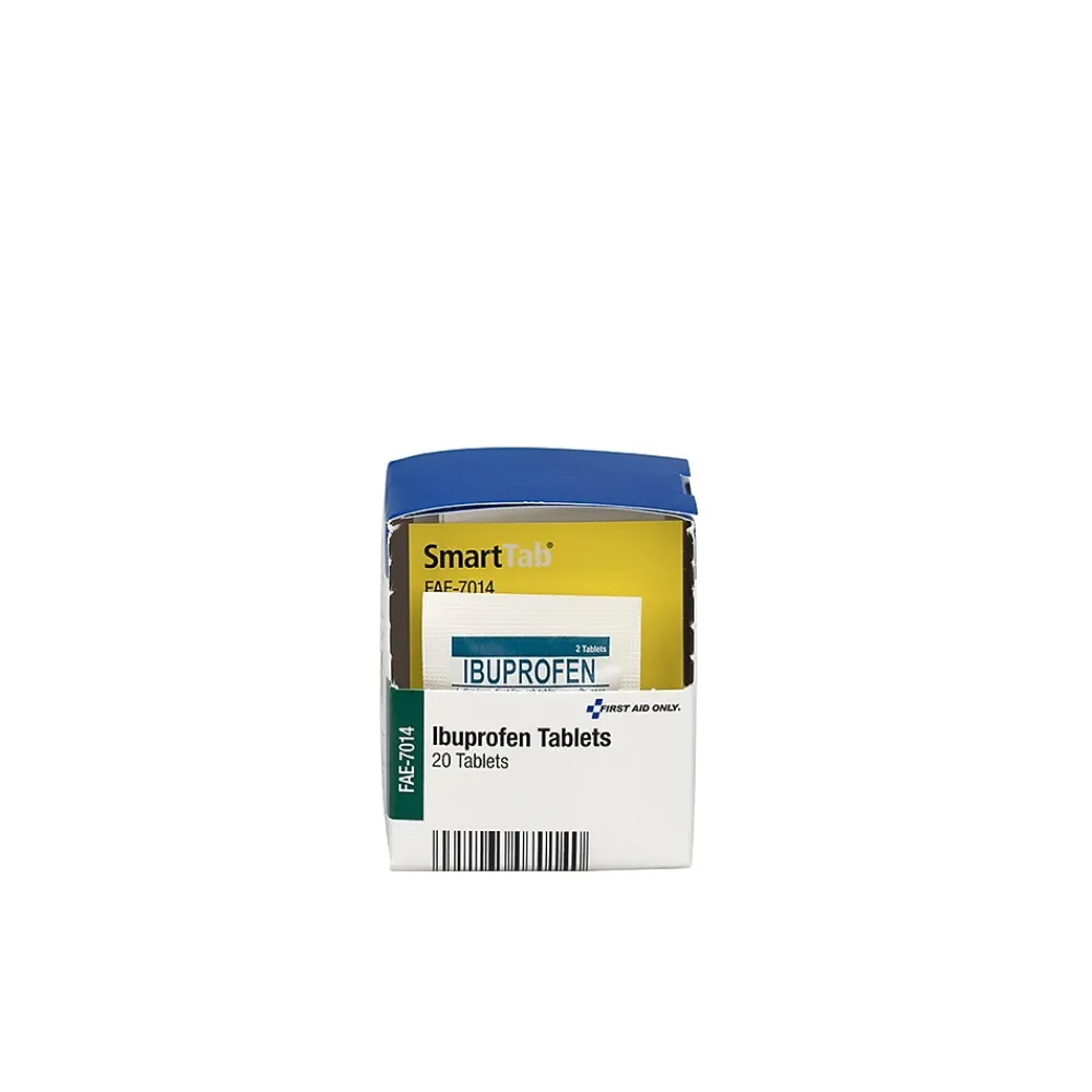 First Aid Only Ibuprofen Tablets, 200 mg, 2 Tablets/Packet, 10 Packets/Box (FAE-7014)<SmartCompliance Hot