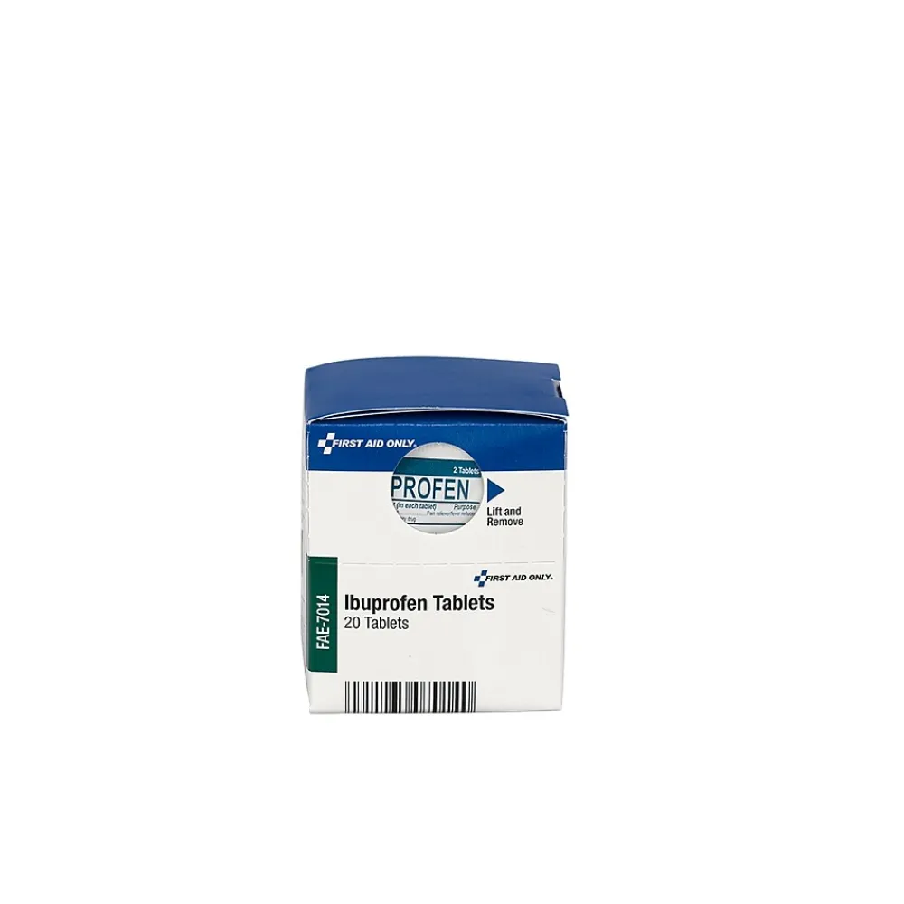 First Aid Only Ibuprofen Tablets, 200 mg, 2 Tablets/Packet, 10 Packets/Box (FAE-7014)<SmartCompliance Hot