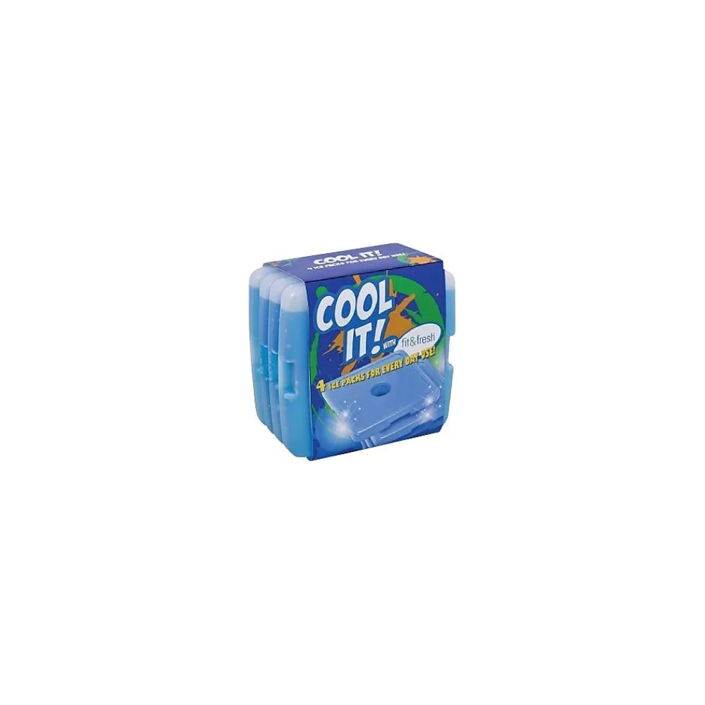 Lunch Totes & Water Bottles|Fit & Fresh Cool Coolers Lunch Ice Packs - Set Of 4