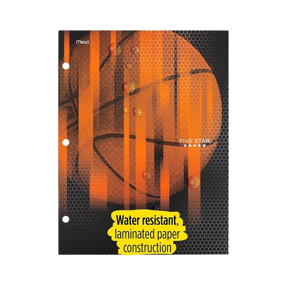 Pocket Folders|Five Star Sports 3-Hole Punched 4-Pocket Folder, Assorted Colors (33176)