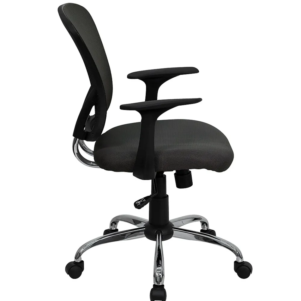 Office Chairs*Flash Furniture Alfred Ergonomic Mesh Swivel Mid-Back Task Office Chair, Dark Gray (H8369FDKGY)