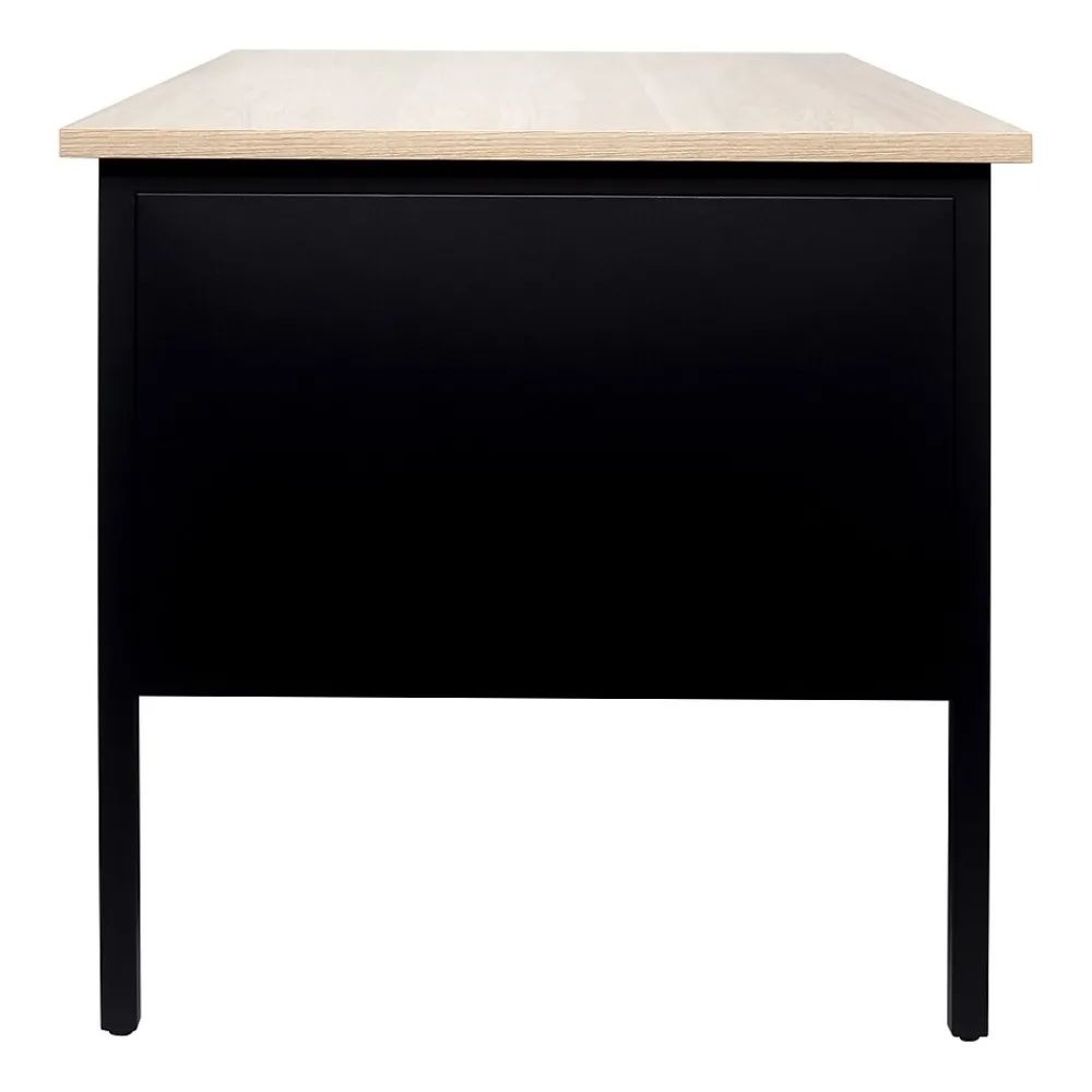Office Desks*Flash Furniture Cambridge 48"W Single Pedestal Desk, (GCMBLK173WOK) White Oak/Black