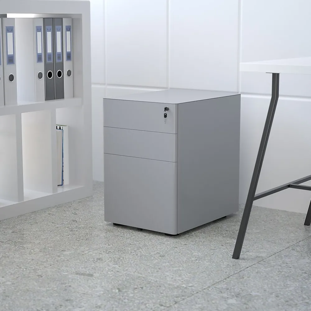 File Cabinets*Flash Furniture 3-Drawer Cabinet, Legal & Letter Files, Gray, 21" (HZCHPL01GRY)