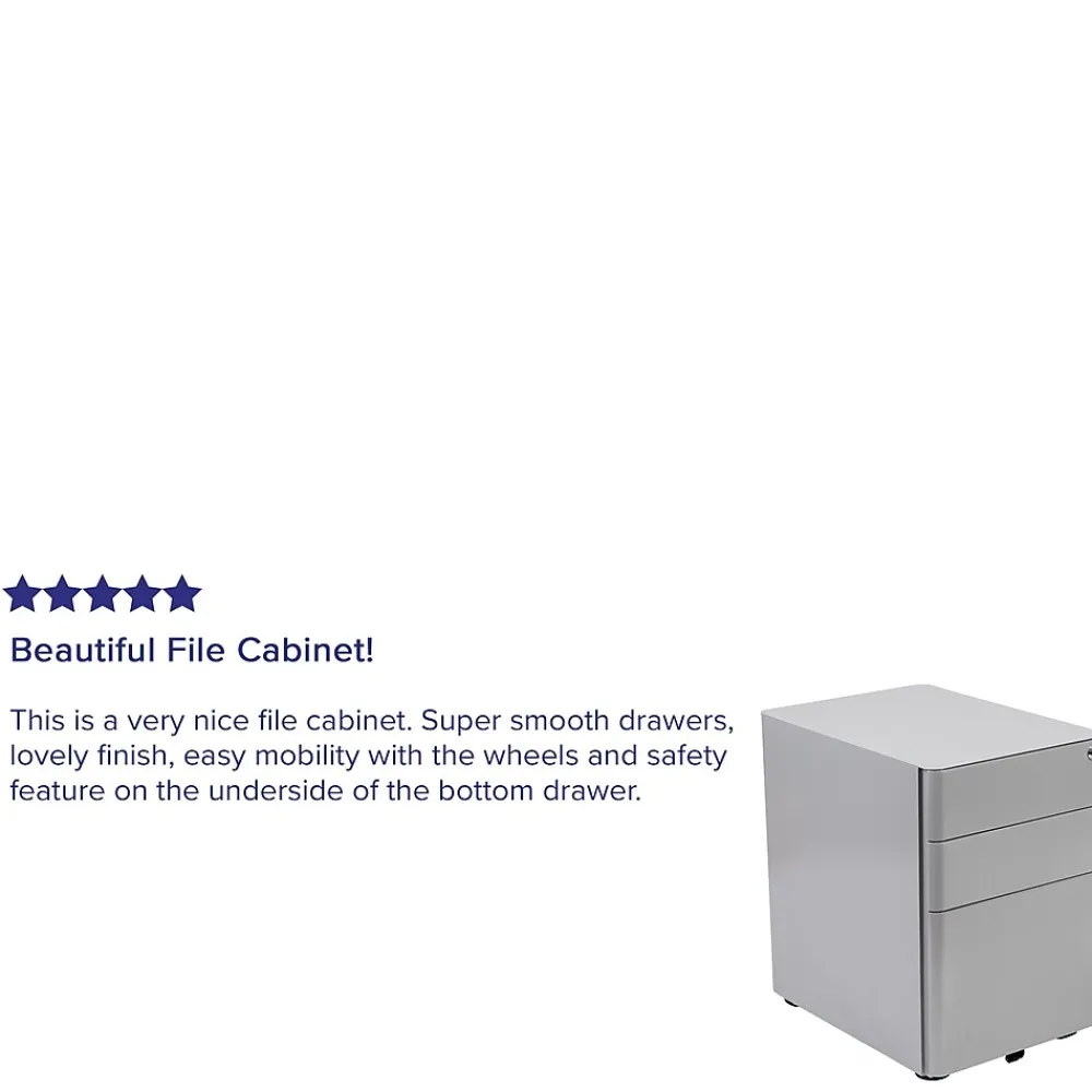 File Cabinets*Flash Furniture 3-Drawer Cabinet, Legal & Letter Files, Gray, 21" (HZCHPL01GRY)