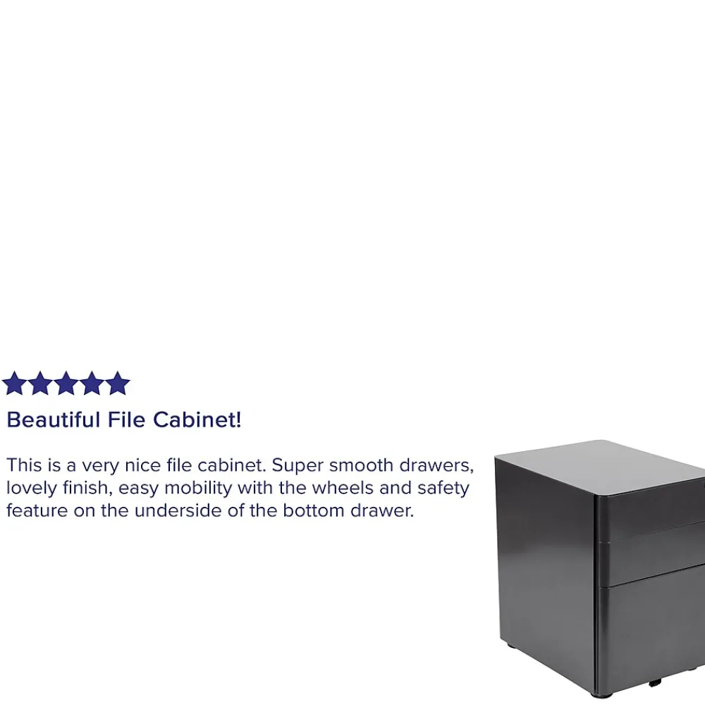 File Cabinets*Flash Furniture 3-Drawer Cabinet, Legal & Letter Files, Black, 21" (HZCHPL01BK)