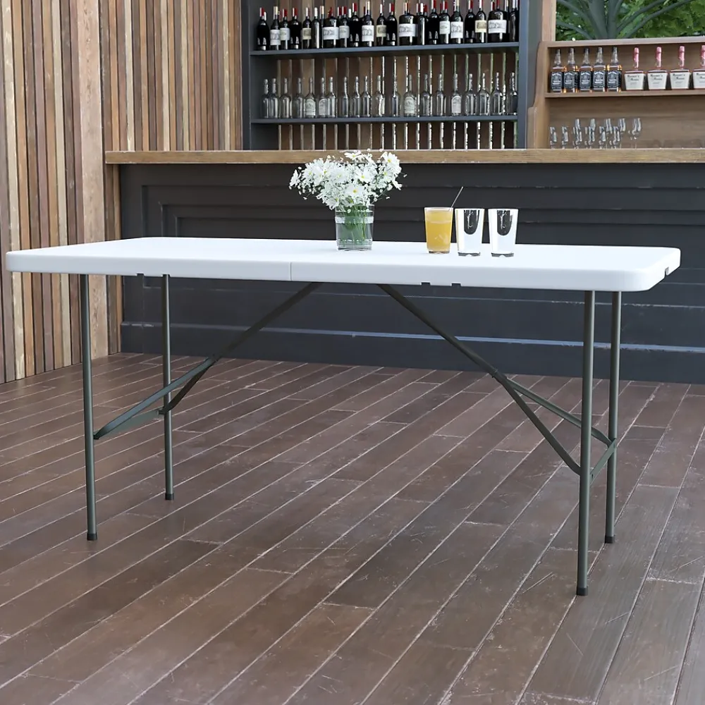Folding Tables*Flash Furniture Elon Folding Table, 60" x 30", Granite White (DADYCZ152Z)