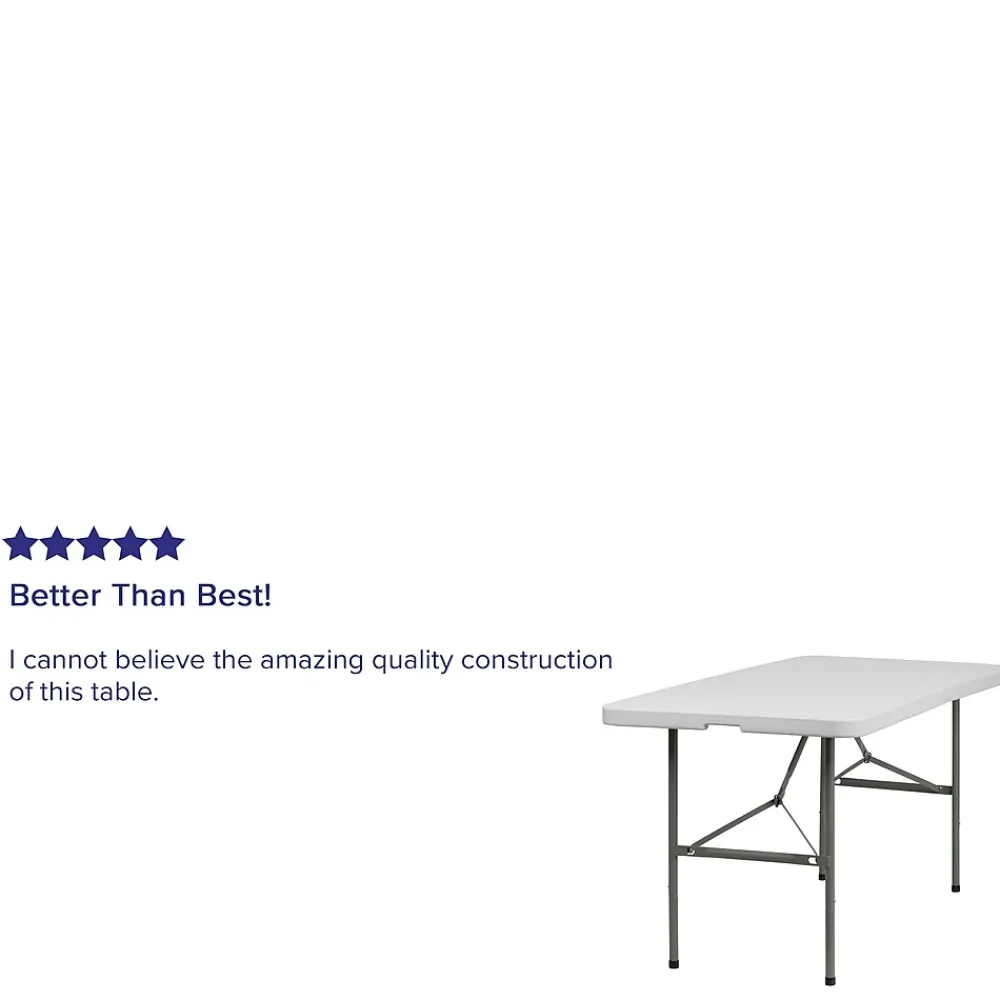 Folding Tables*Flash Furniture Elon Folding Table, 60" x 30", Granite White (DADYCZ152Z)