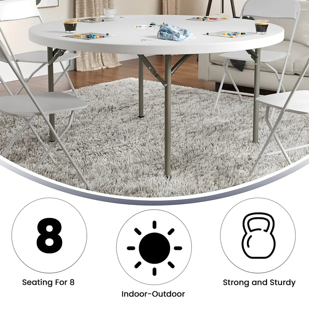 Folding Tables*Flash Furniture Elon Folding Table, 59.75" x 59.75", Granite White (DADYCZ152RGW)