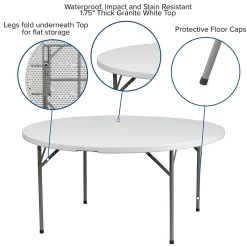 Folding Tables*Flash Furniture Elon Folding Table, 60.75