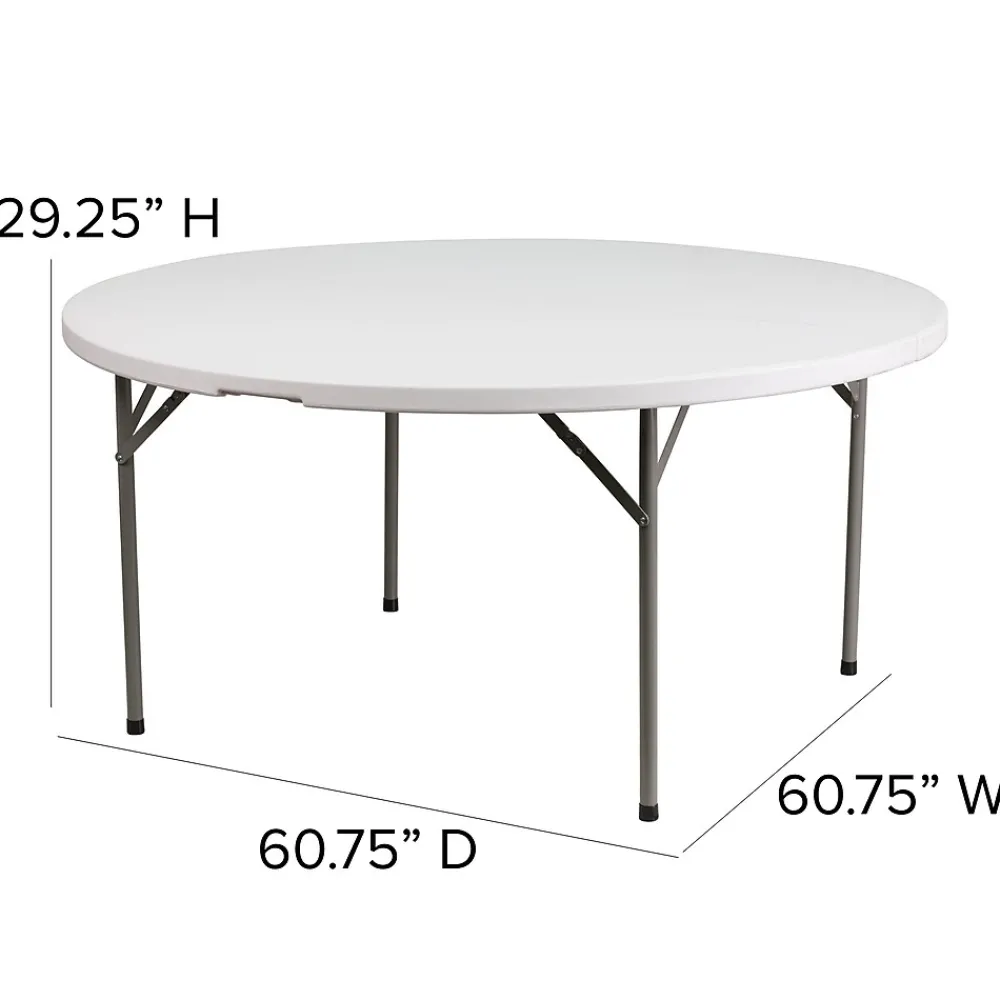 Folding Tables*Flash Furniture Elon Folding Table, 60.75" x 60.75", Granite White (DADYCZ1GW)