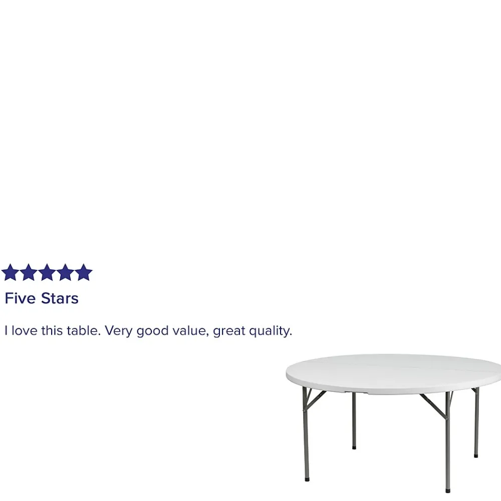 Folding Tables*Flash Furniture Elon Folding Table, 60" x 60", Granite White (DADYCZ154GW)