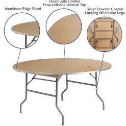 Folding Tables*Flash Furniture Fielder Folding Table, 60