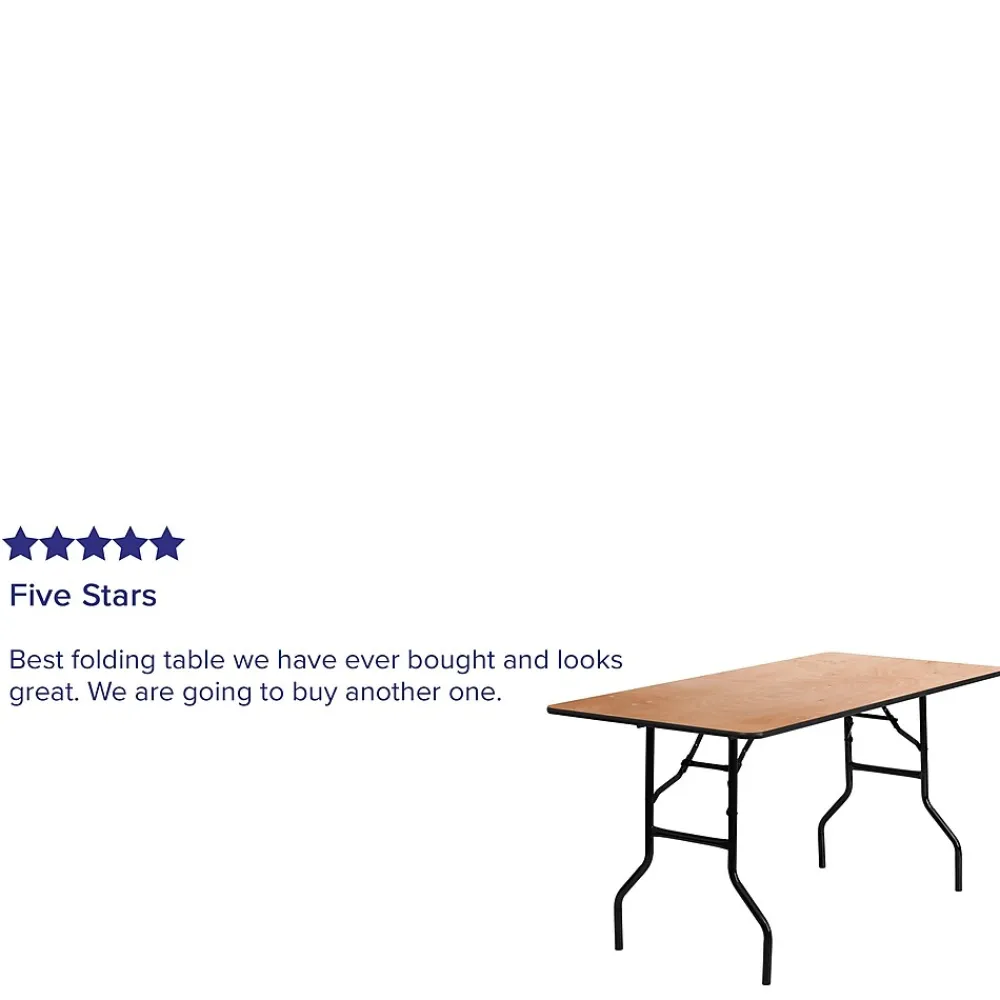Folding Tables*Flash Furniture Gael Folding Table, 60" x 30", Natural (YTWTFT30X60TBL)