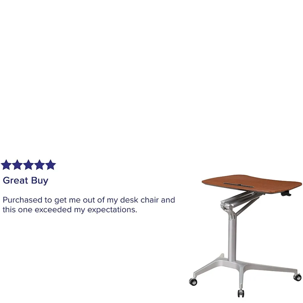 Standing Desks*Flash Furniture Gia 28"W Rectangular Adjustable Standing Computer Desk, Mahogany (NANIP10)